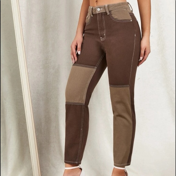 Color Block Jeans - Picture 2 of 5